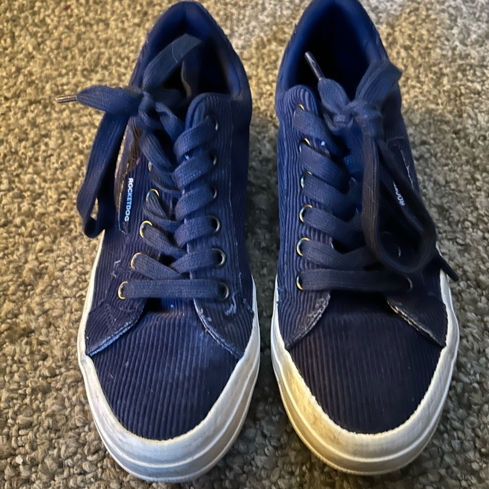 Rocket Dog Navy Corduroy Lace-Up Sneakers